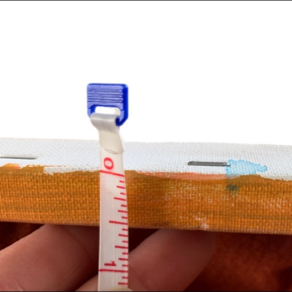 Original Artwork Clouds Canvas Painting Pink Peach Blue 16 x 20 Acrylic - Picture 14 of 16